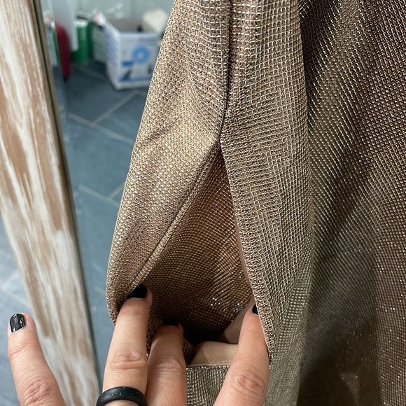 Lookout Weekend Sparkly Gold Skater Dress - Picture 9 of 12